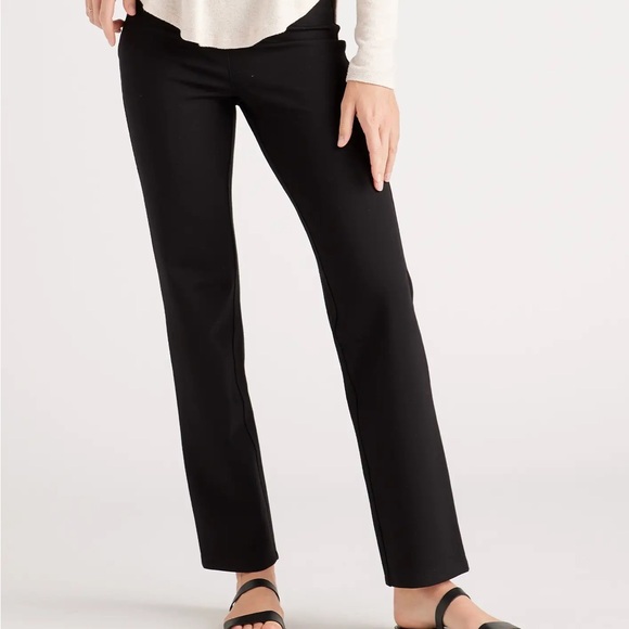 Quince Ultra-stretch Ponte Straight Leg Pants- M Petite - Picture 1 of 10